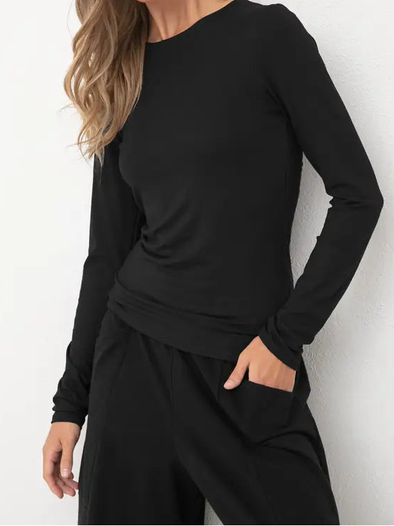 Everyday Fitted Top - Black