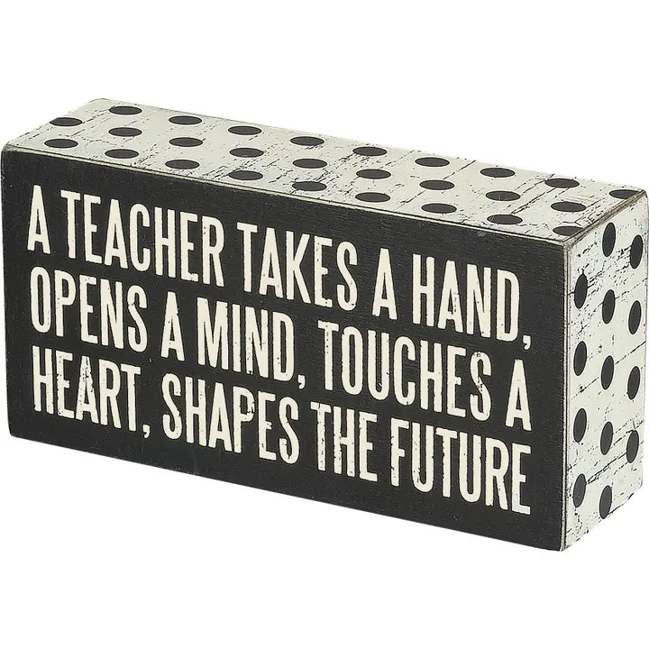 A Teacher Box Sign