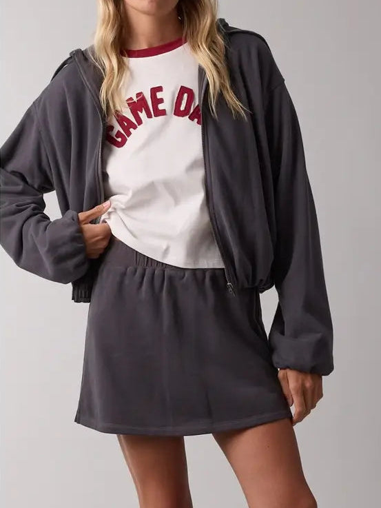 Bubble Skirt-Charcoal