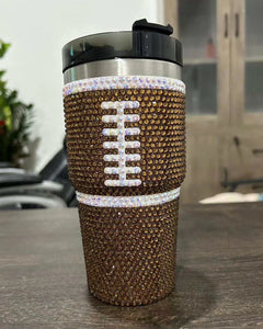 20 oz. Football "Blinged Out" Tumbler