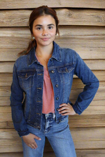 eight_∞　STELLA DISTRESSED DENIM JACKET Stella Star Print Distressed Denim Jacket – Style Trolley