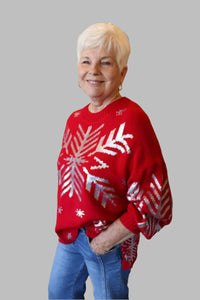 Snowflake Foil Sweater