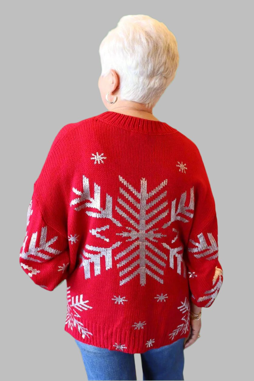 Snowflake Foil Sweater