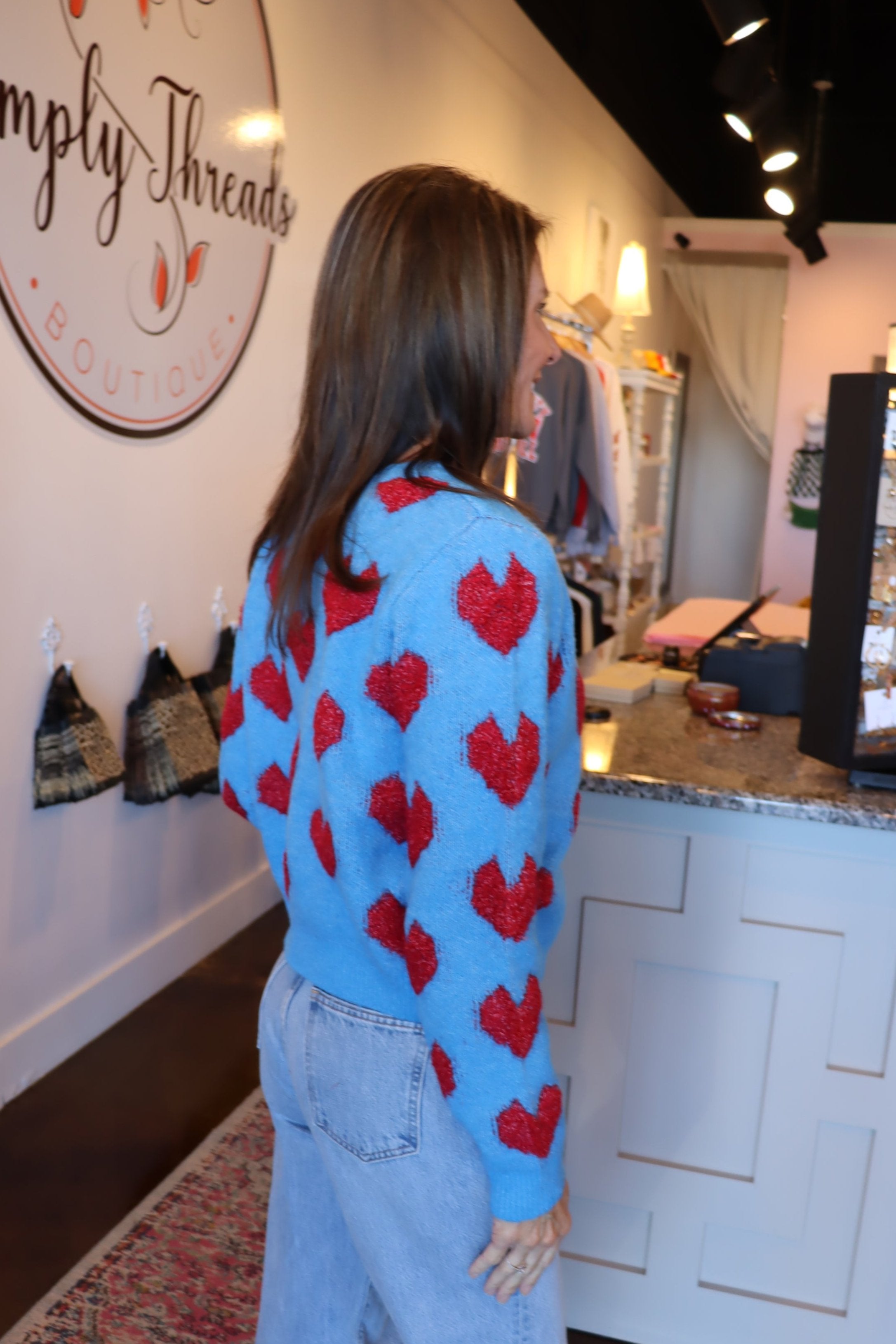 Sweetheart Blue Sweater