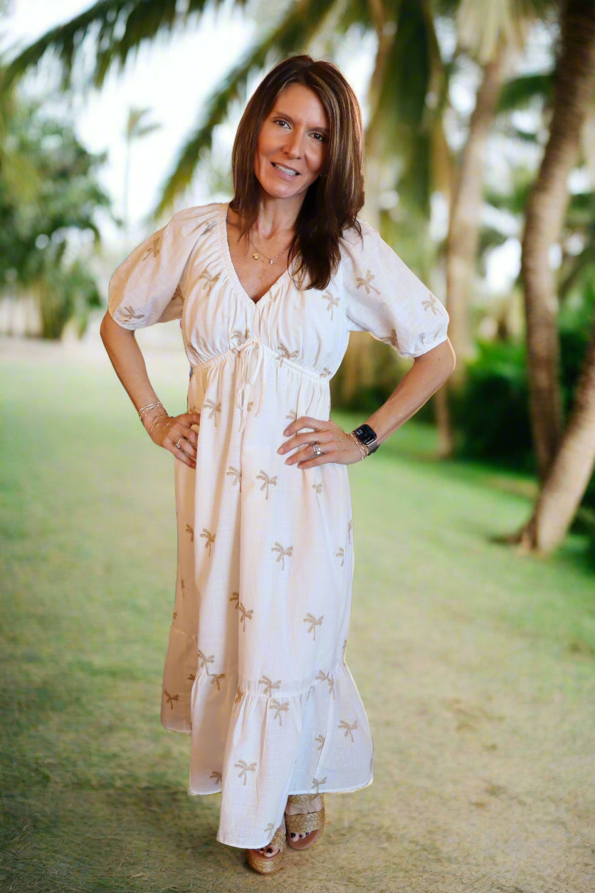 Palm Tree Midi Dress