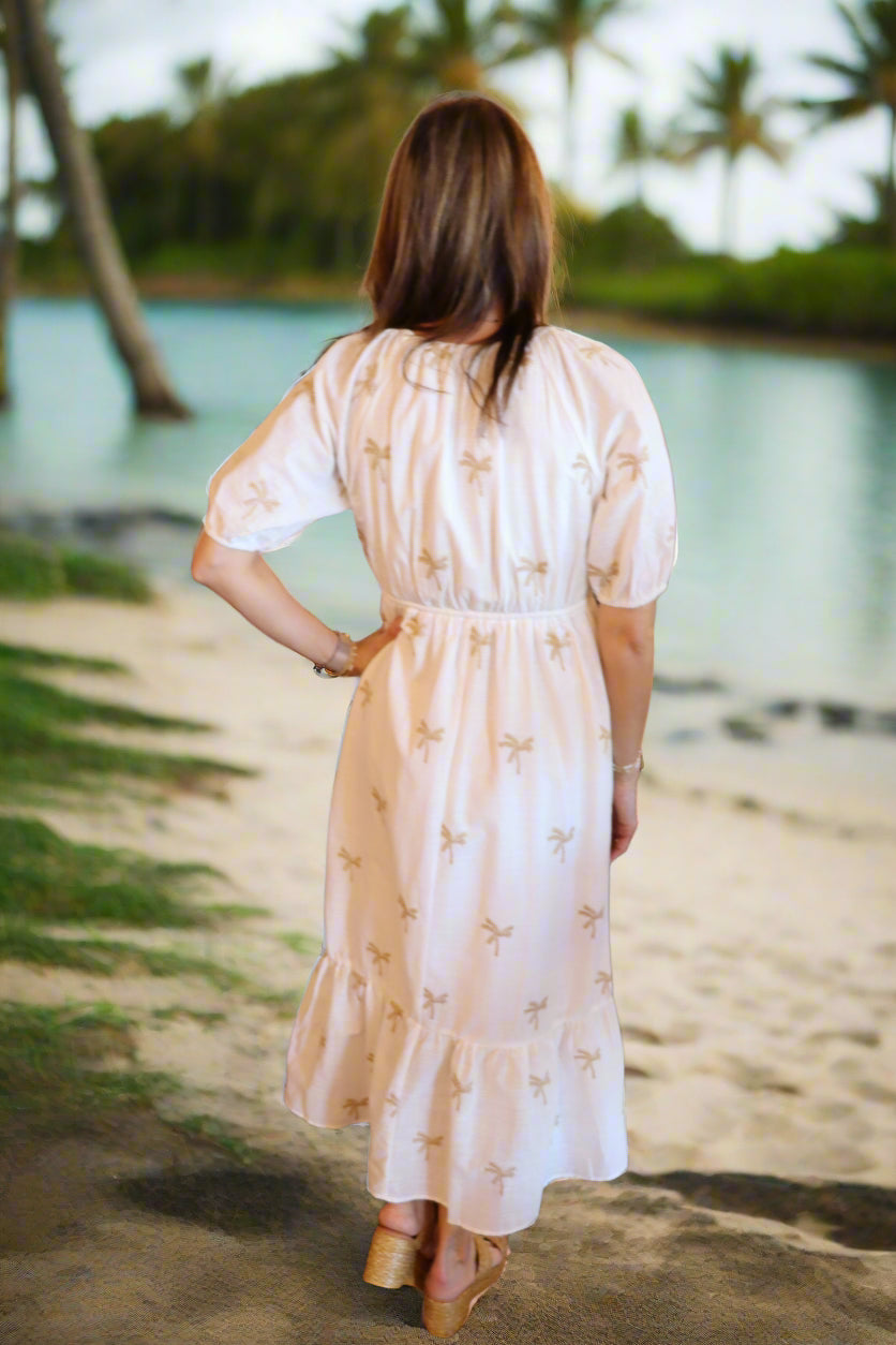 Palm Tree Midi Dress
