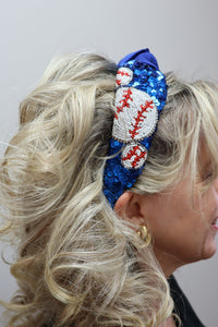 Sequin Knot Baseball Headband