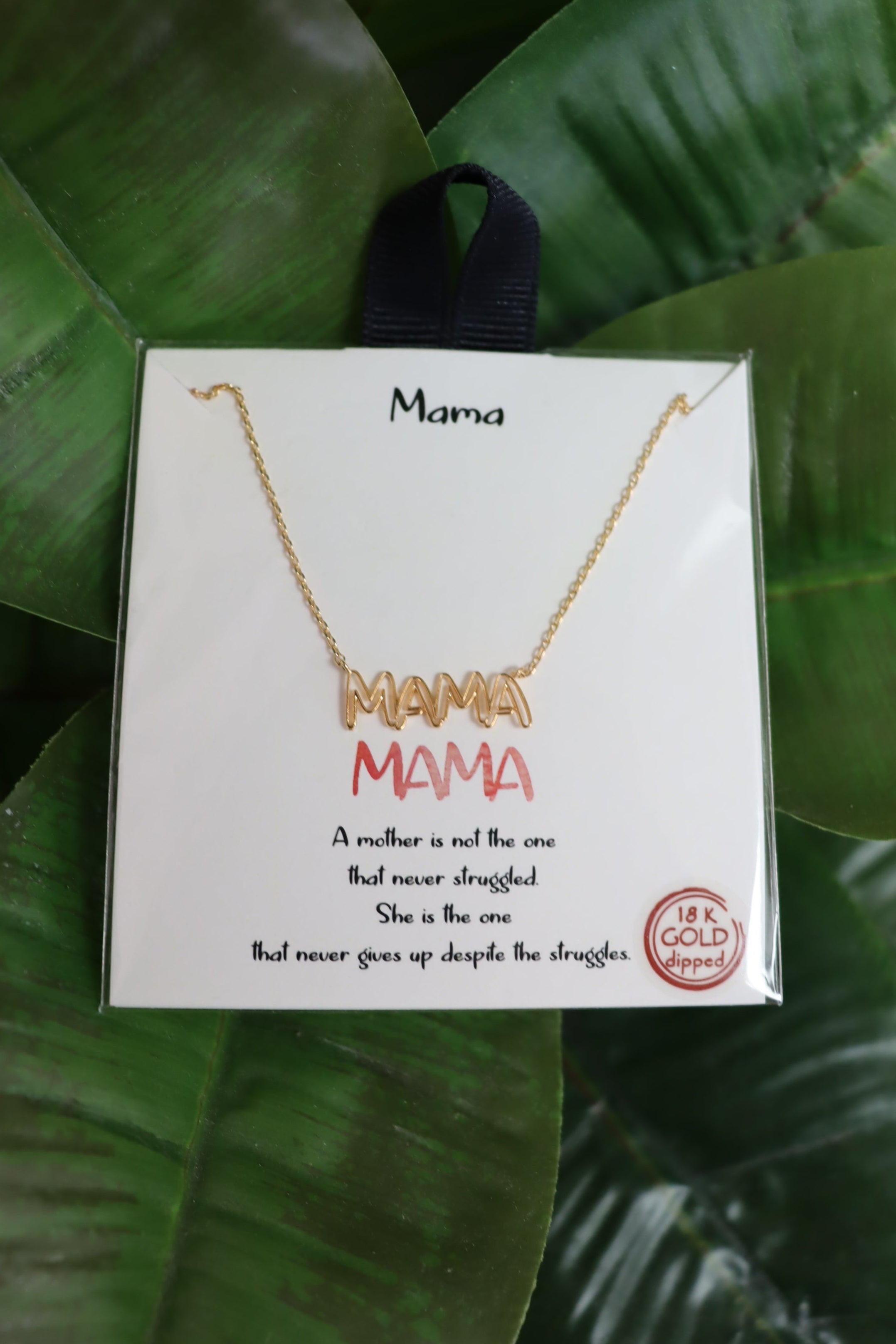 Cutout Mama Necklace