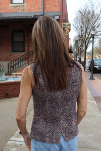 Animal Printed Blazer Vest