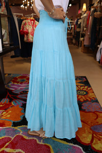 Smocked Tiered Maxi Skirt