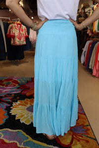 Smocked Tiered Maxi Skirt