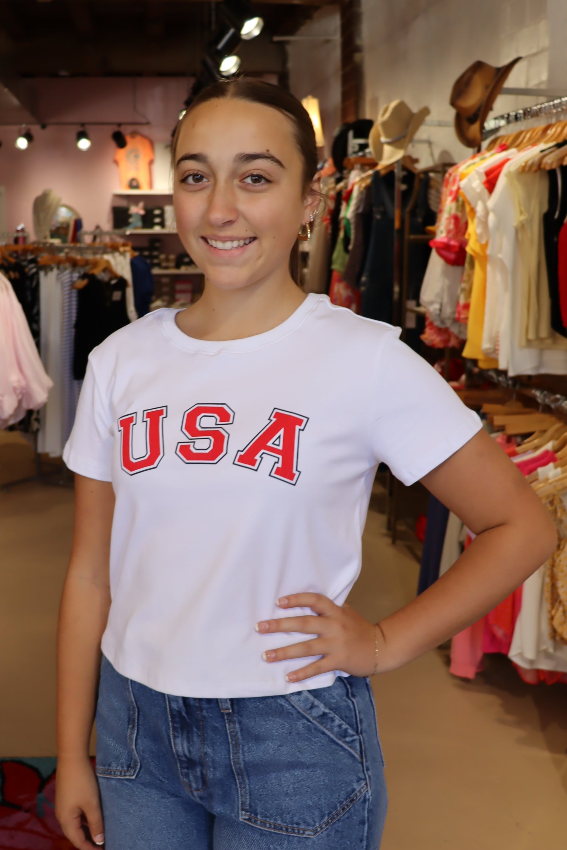 USA Crop Tee