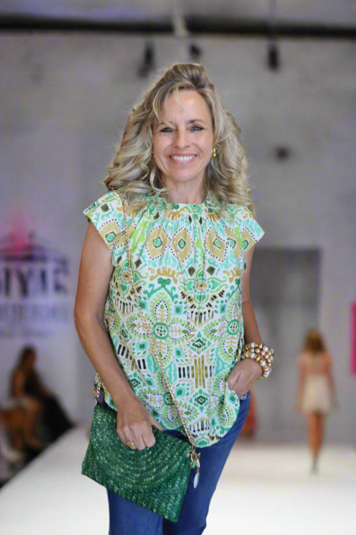 Ikat Print Top