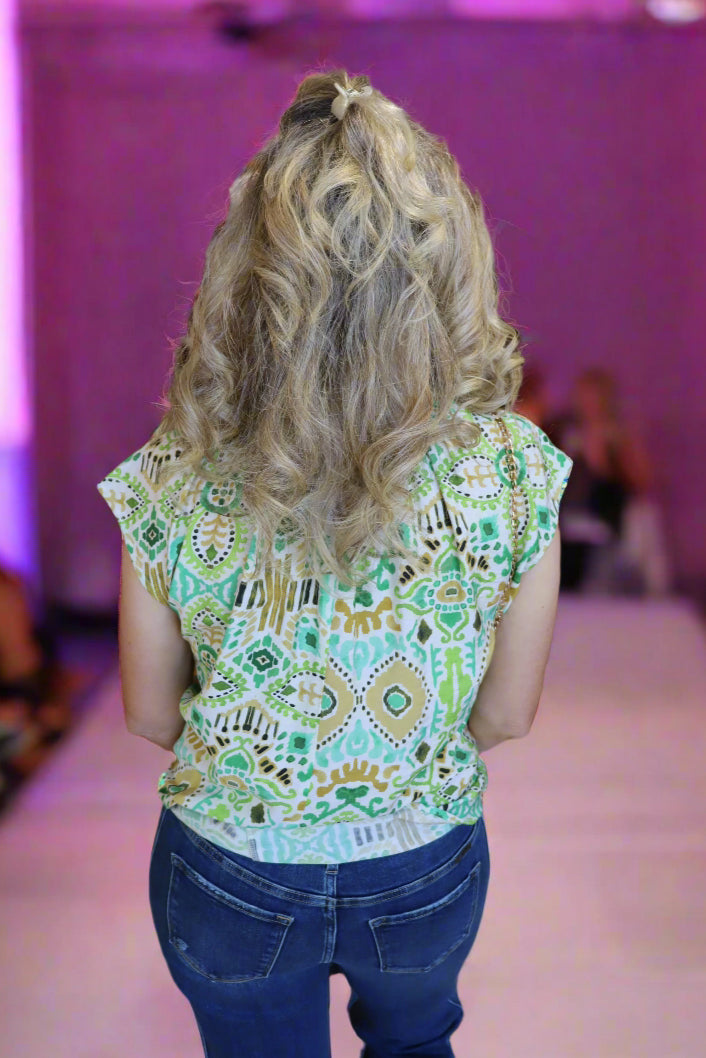 Ikat Print Top