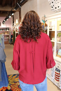 River Cruise Top - Burgundy
