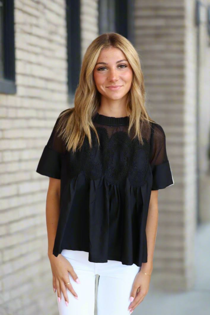 Party Crowd Top - Black