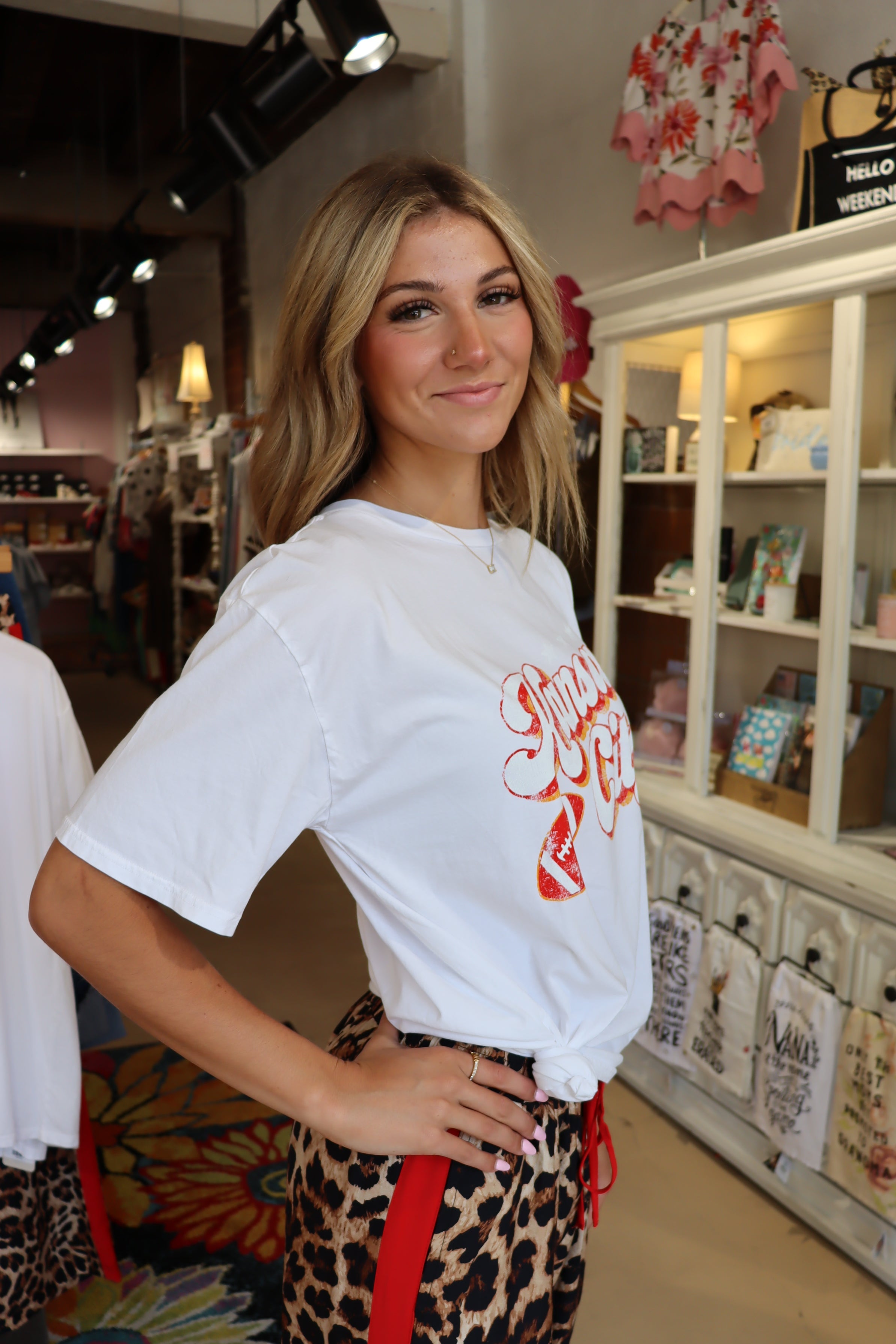KC Oversized Graphic Tee - White