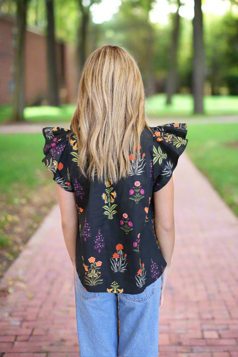 Botanical Top-Black