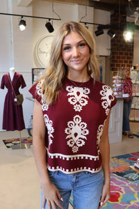 Madrid Burgundy Sweater