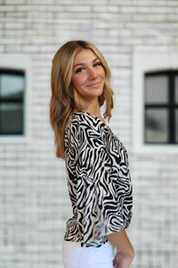 Wavy Front Tie Top