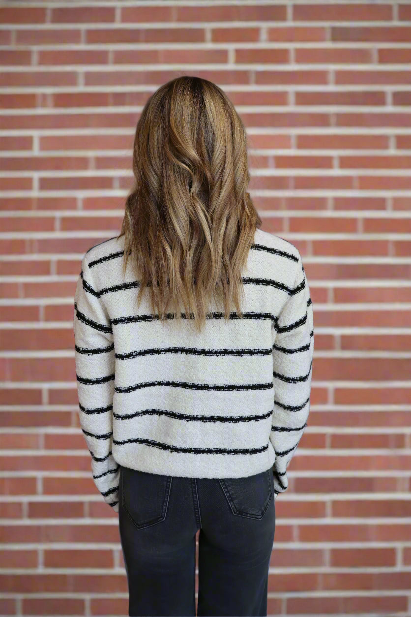 Cape Maine Sweater - Cream/Black