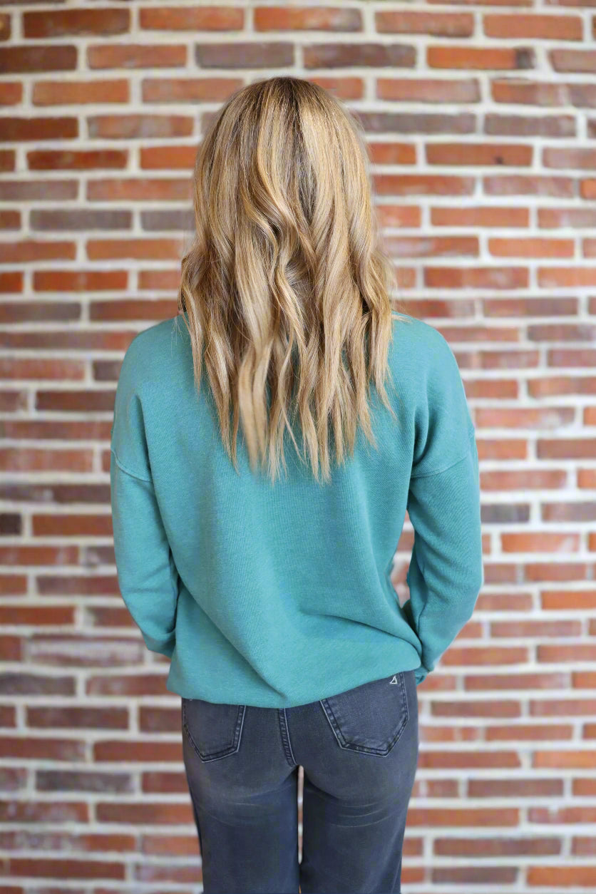 Cozy Season Sweatshirt - Dusty Green