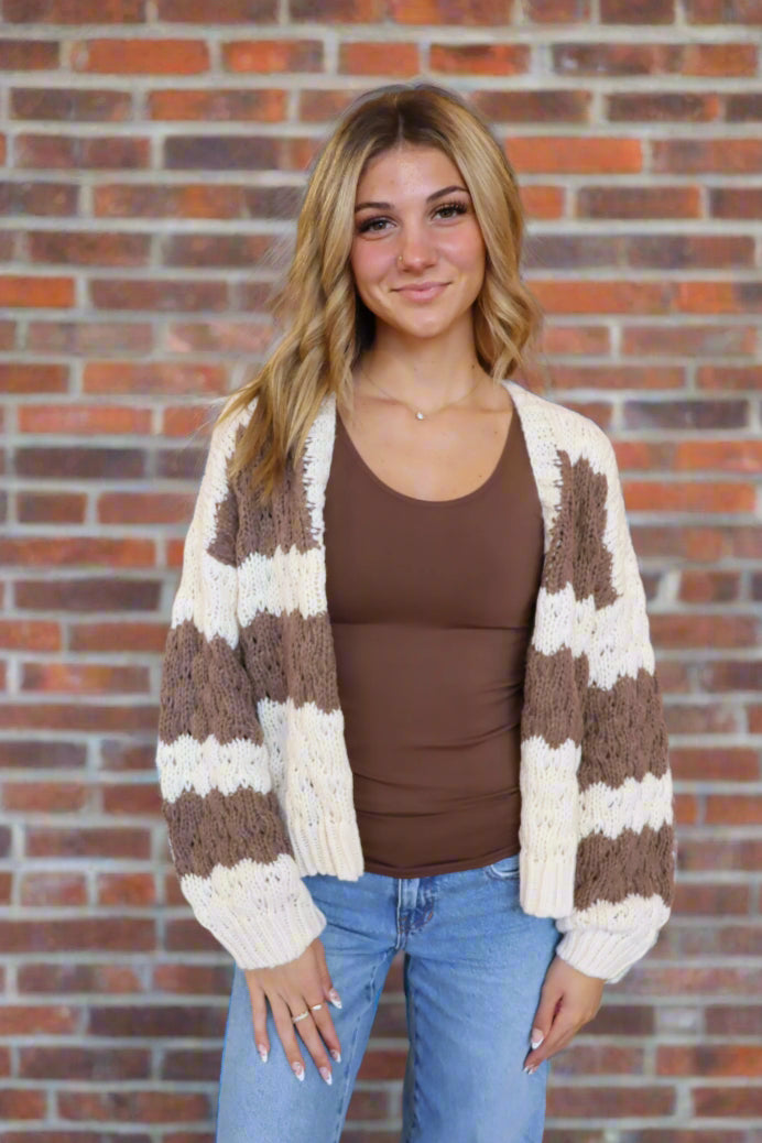 Just As You Are Sweater - Cream/Choco