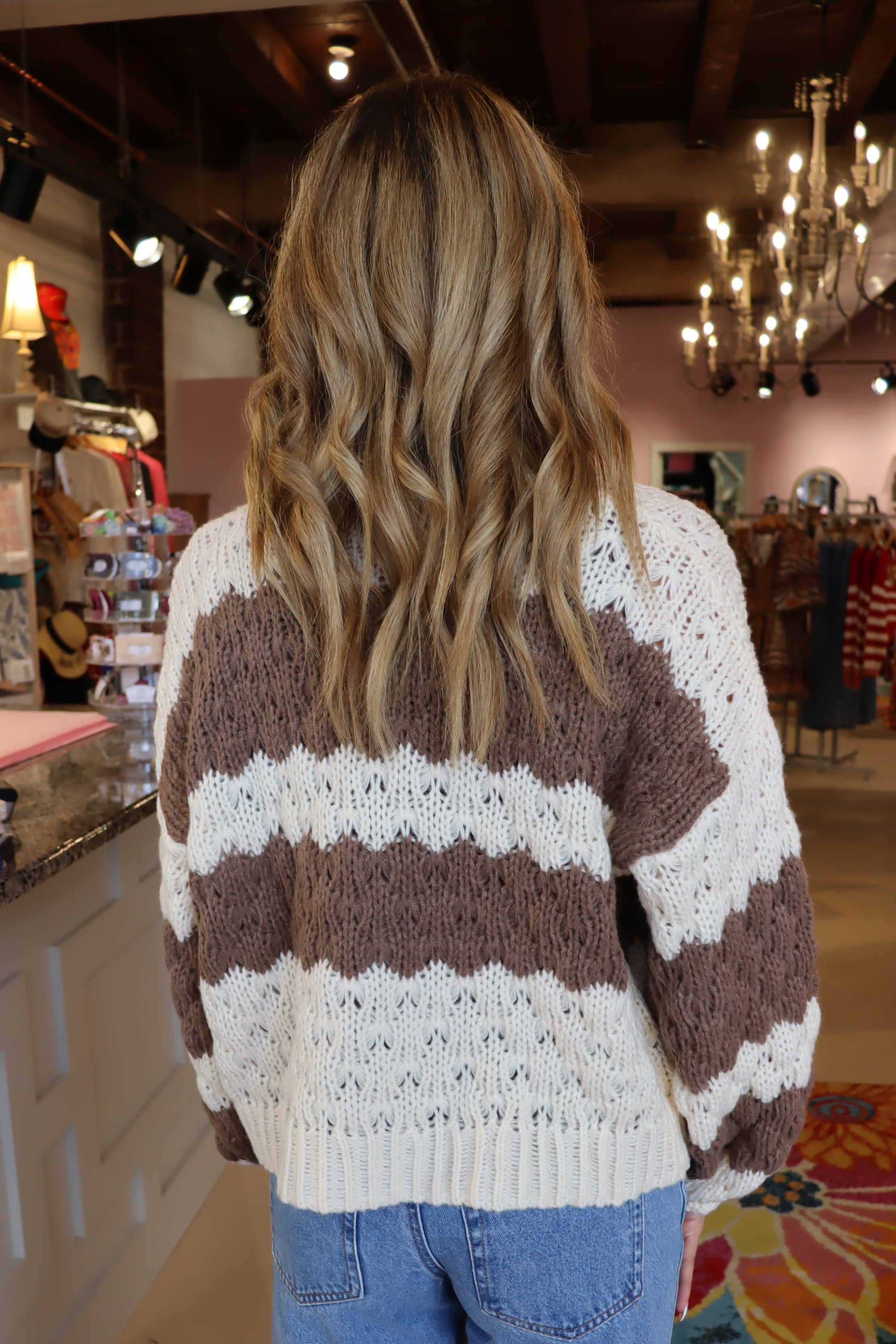 Just As You Are Sweater - Cream/Choco