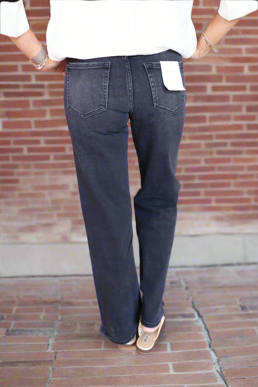 FM Encourage High Rise Jean - Black
