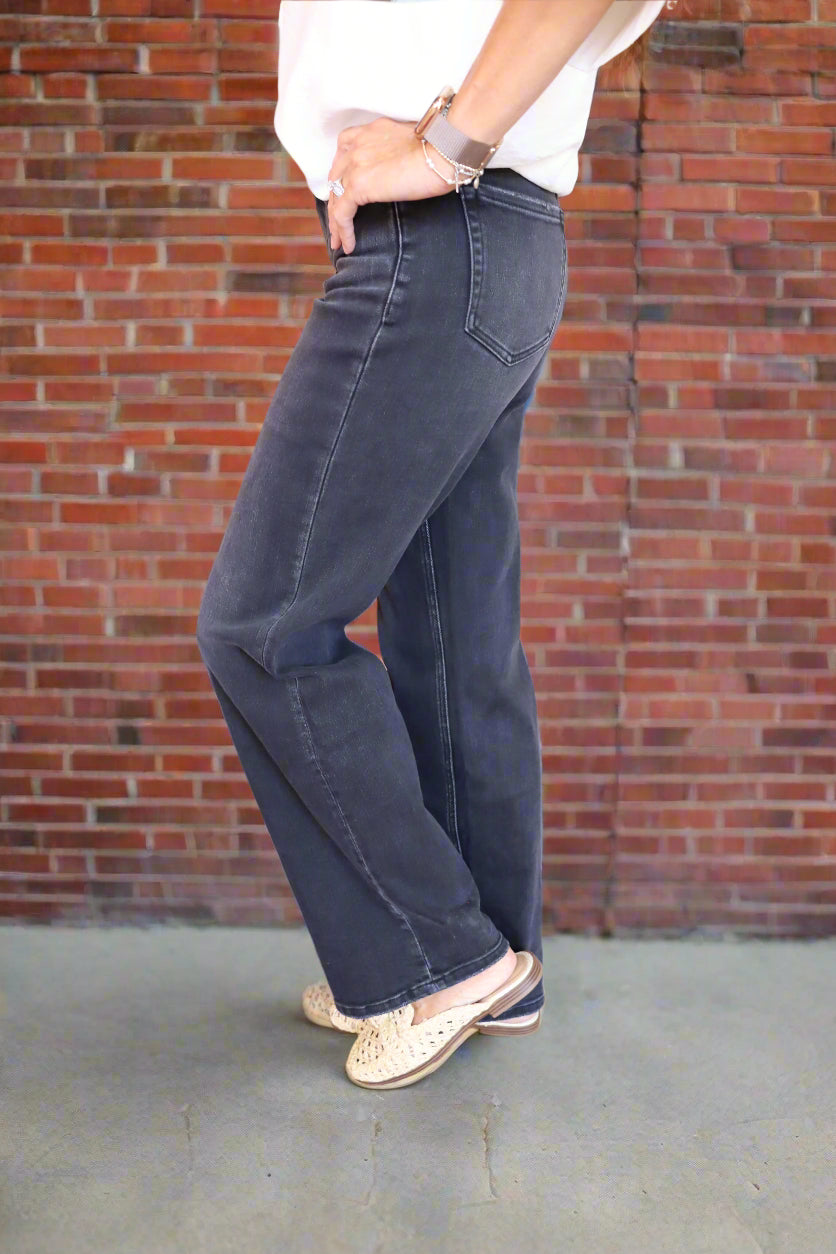 FM Encourage High Rise Jean - Black