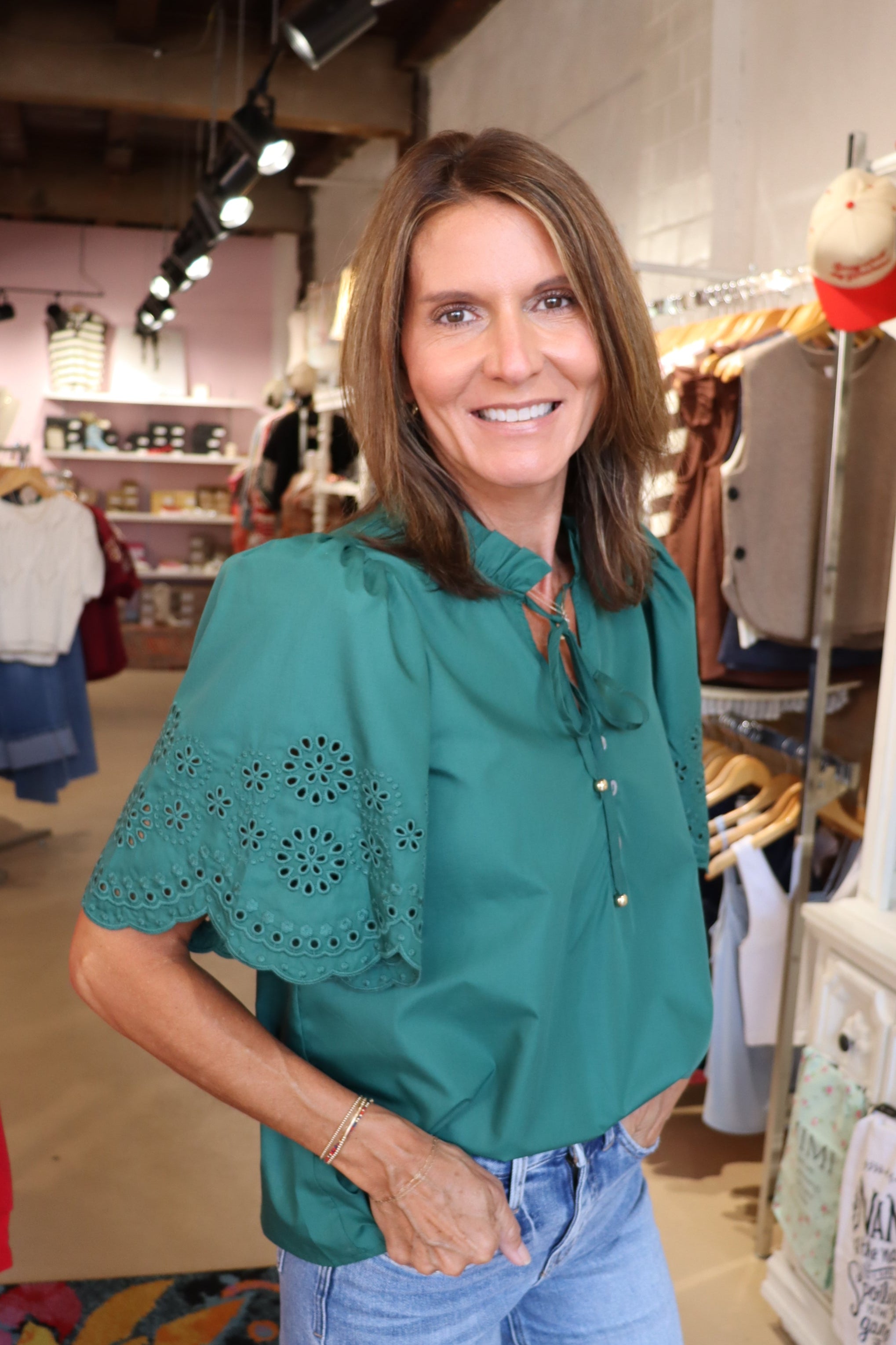 Delilah Hunter Green Top