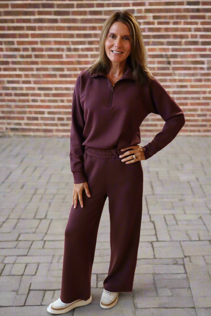 Merlot Fleece Quarter Zip