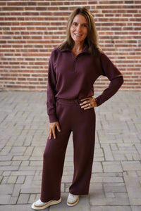 Merlot Fleece Quarter Zip