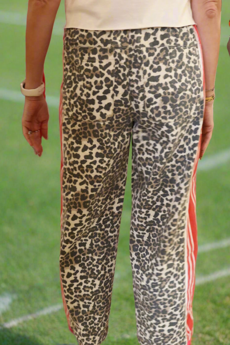 Leopard Sport Striped Pants