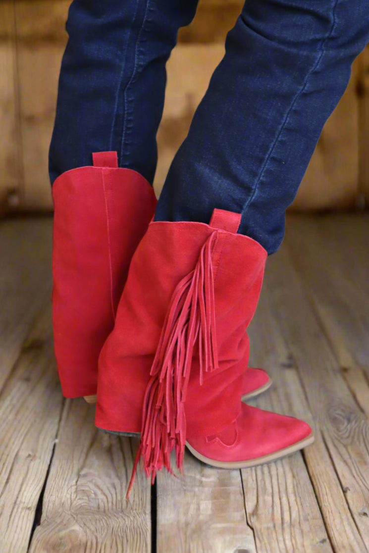 Mia Deston Red Boot
