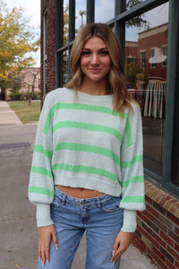 Mint Striped Sweater