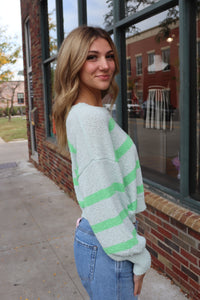 Mint Striped Sweater