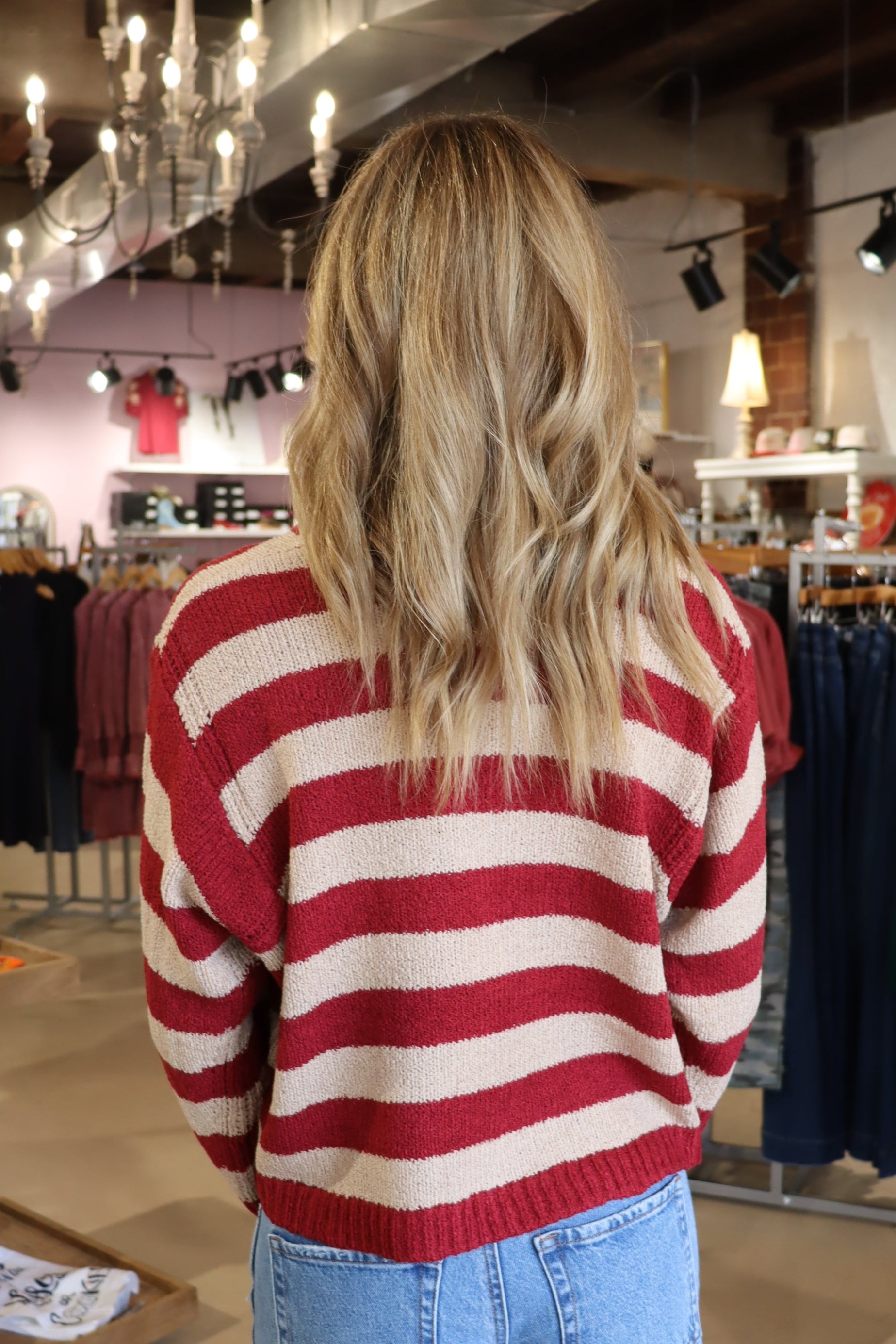 Bay City Sweater - Wine/Taupe