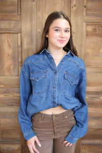 Western Yoke Style Shirt - Denim