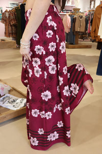 Isla Floral Pants - Berry