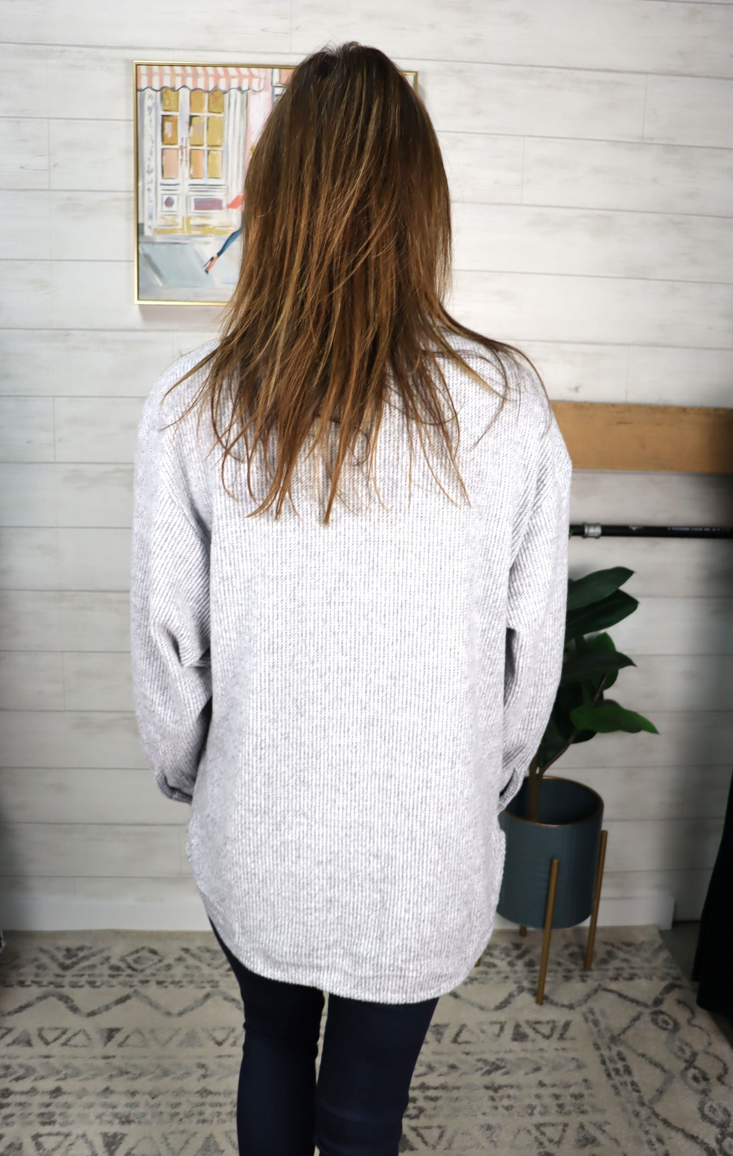 Quincy Shacket - Heather Gray