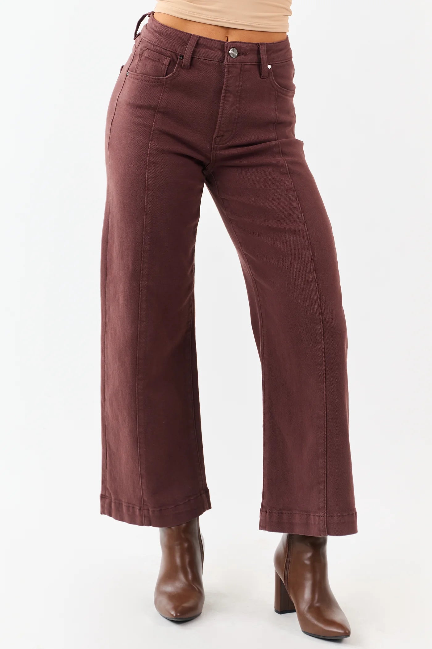 Risen Tummy Control Choco Jeans