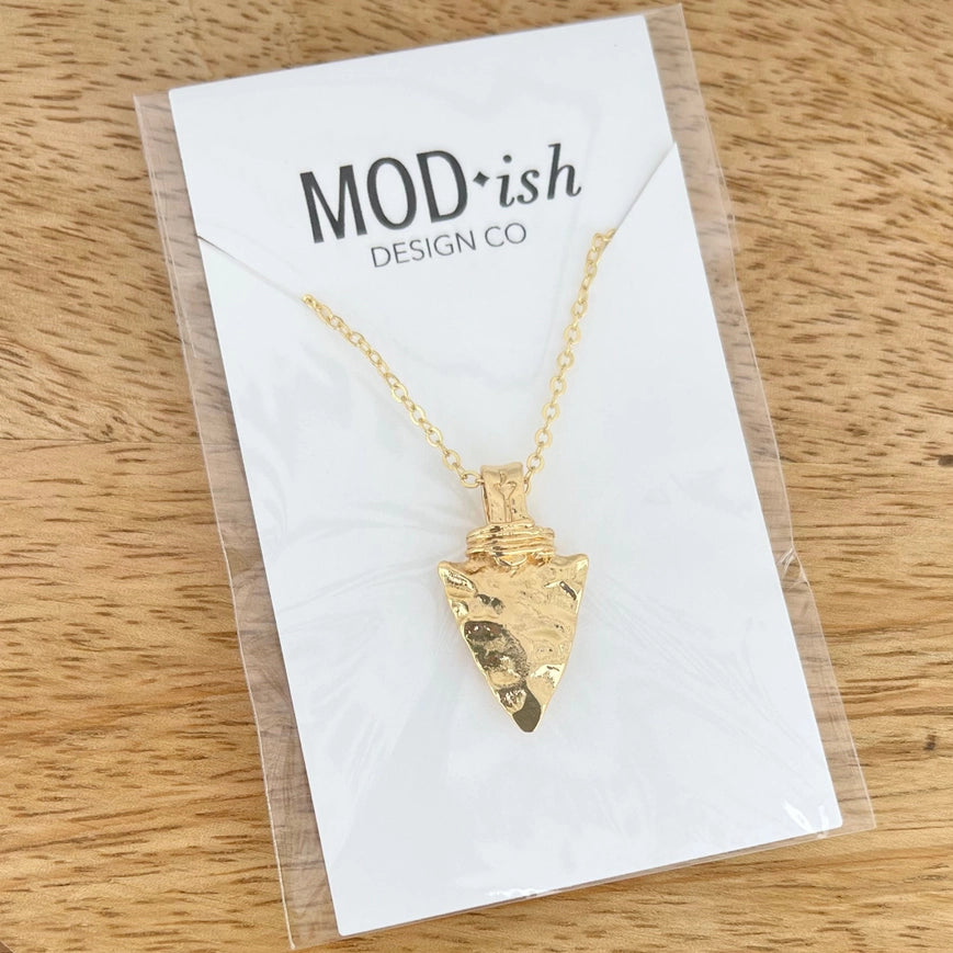 Flat Arrowhead Necklace
