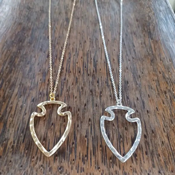 Hammered Arrowhead Necklace