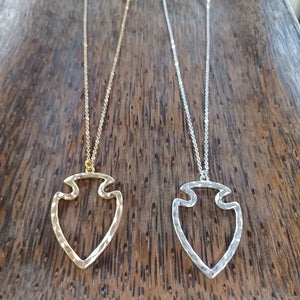 Hammered Arrowhead Necklace