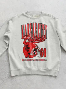 90's KC Football Sweatshirt - Grey/Red