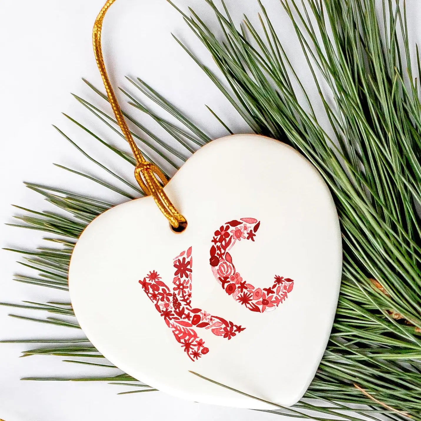 KC Heart Ornament