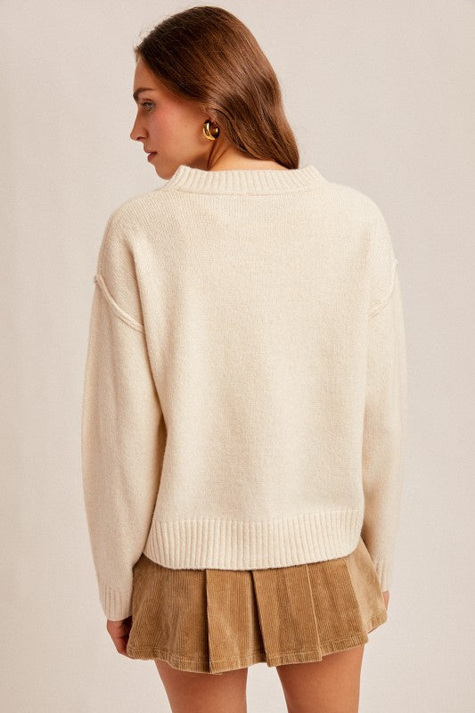 Maine Harbor Sweater- Ivory