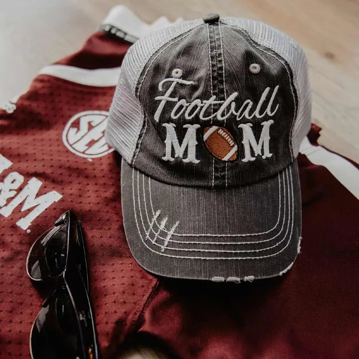 Football Mom Hat-Grey