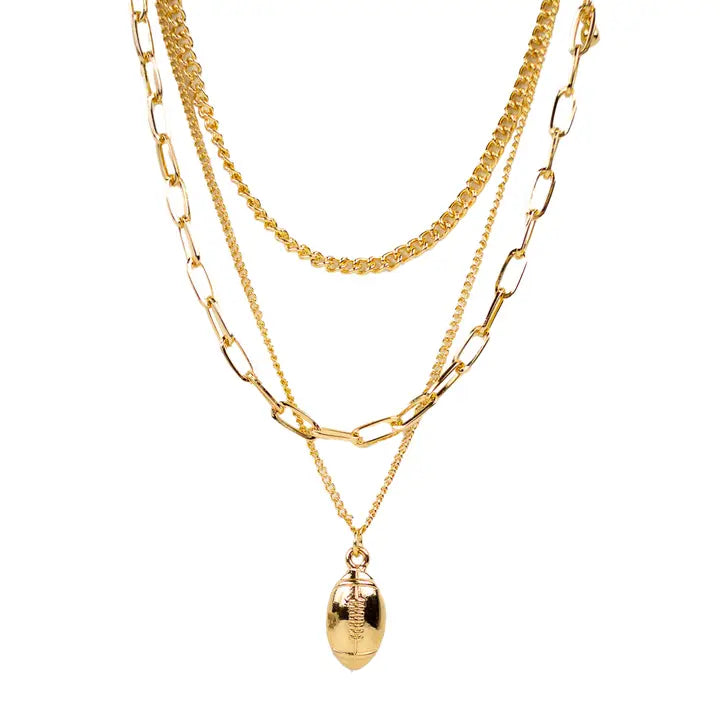 Football Layered Necklace
